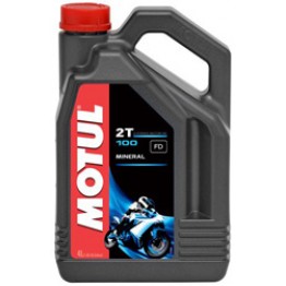 Моторное масло для скутера 2Т Motul 100 2T 4 л