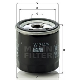 Фильтр масляный Mann-Filter W 714/4 1 шт