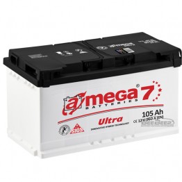 Аккумулятор автомобильный A-Mega Ultra 6СТ-105-Аз L+