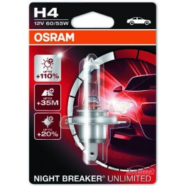 Лампа галогенная H4 Osram Night Breaker Unlimited 64193NBU (блистер)