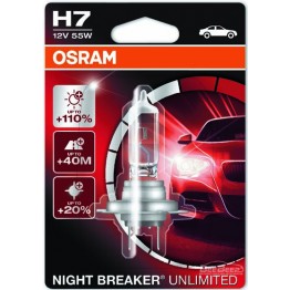 Лампа галогенная H7 Osram Night Breaker Unlimited 64210NBU (блистер)