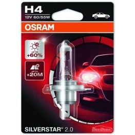 Лампа галогенная H4 Osram Silverstar 64193SV2 (блистер)