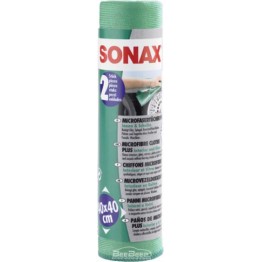 Салфетка-микроволокно для стекла и салона автомобиля Sonax Microfibre Сloth Plus Interior & Glass 416541 2 шт (упаковка)